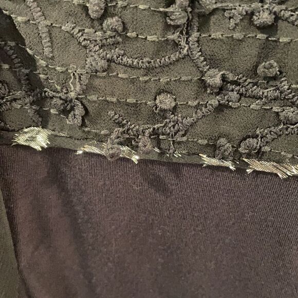 Anthropologie Tiny black long sleeve top with lace overlay - Picture 9 of 11